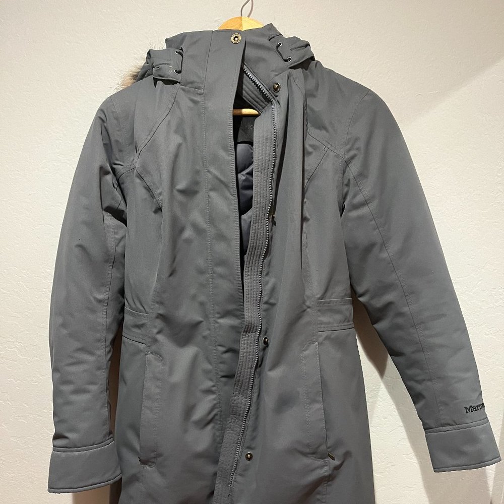 Marmot mid length down hard shell